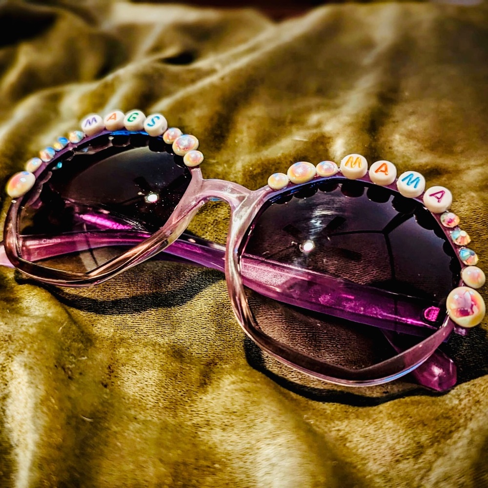 Custom Rhinestone Name Oversized Sunnies